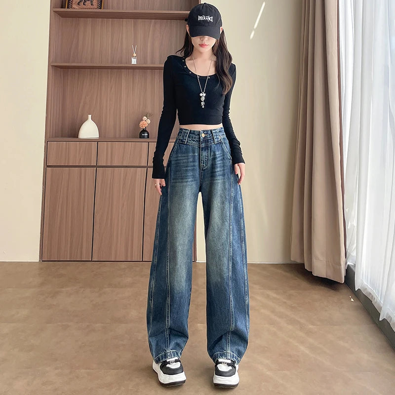 High Waist Loose Wide Leg Jeans