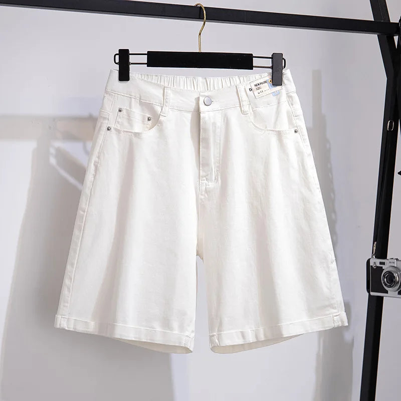 Five-Point Denim Shorts