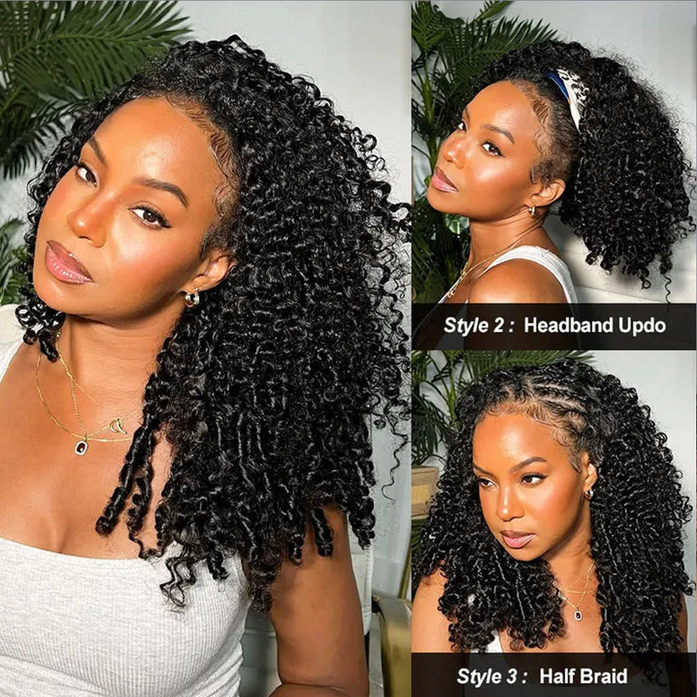 Burmese Curly Half Wig