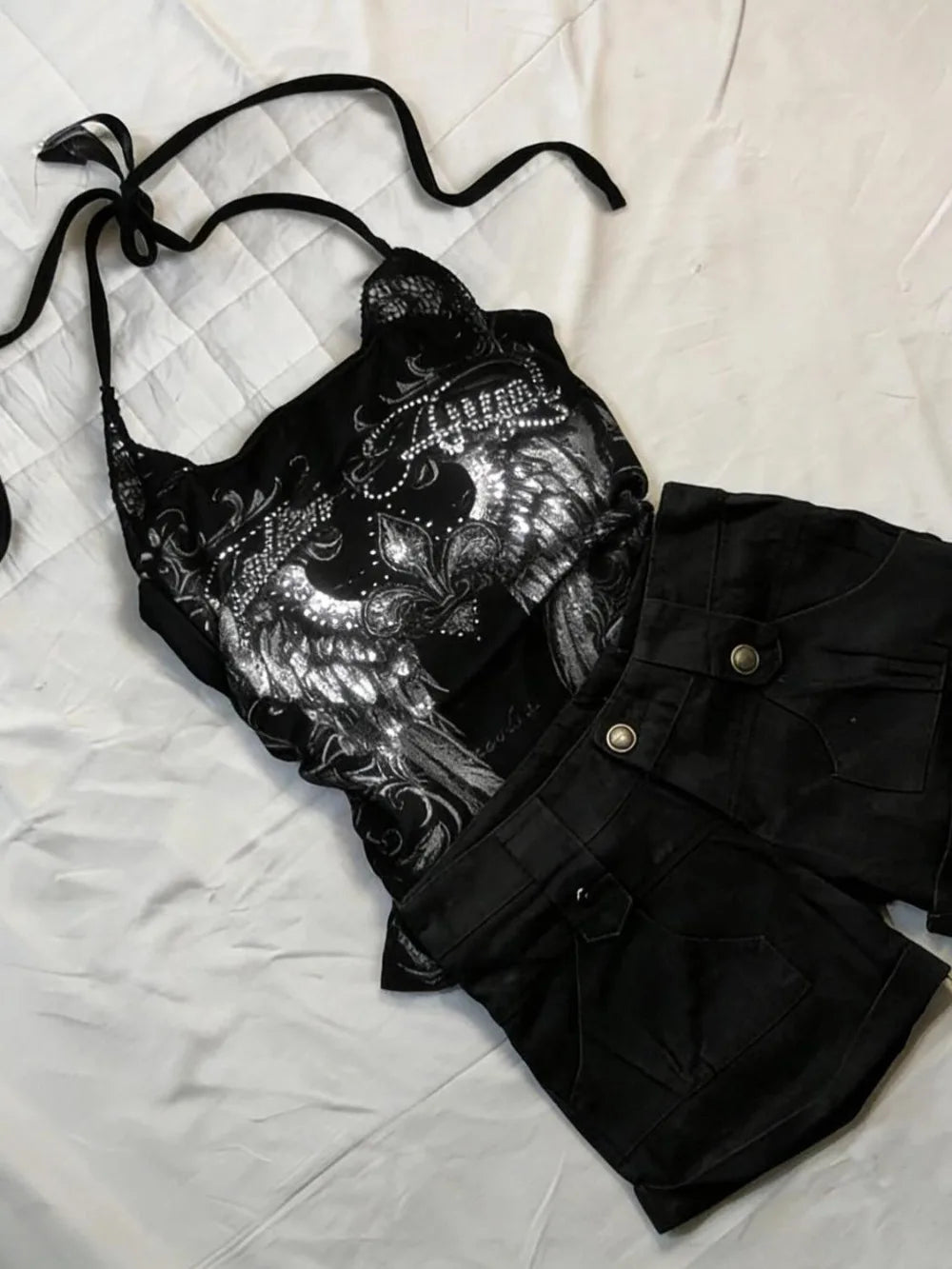 Graphic Halter Top