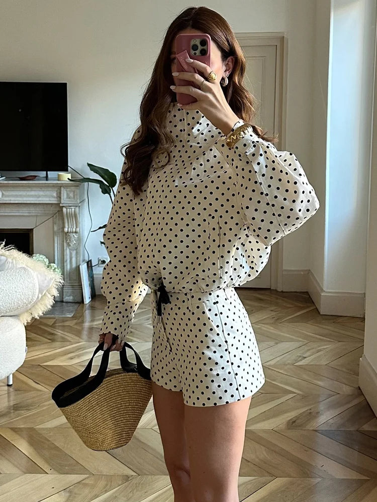 HH Polka Dot Print Short Coat