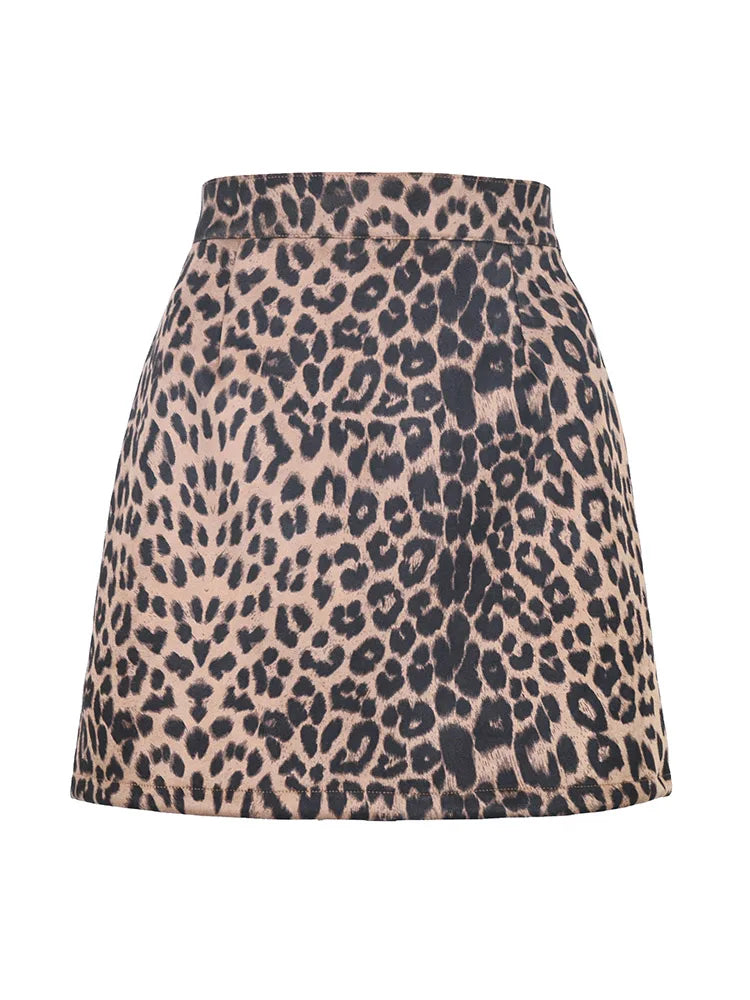 MiuKoMiYa A Line Suede Mini Skirt