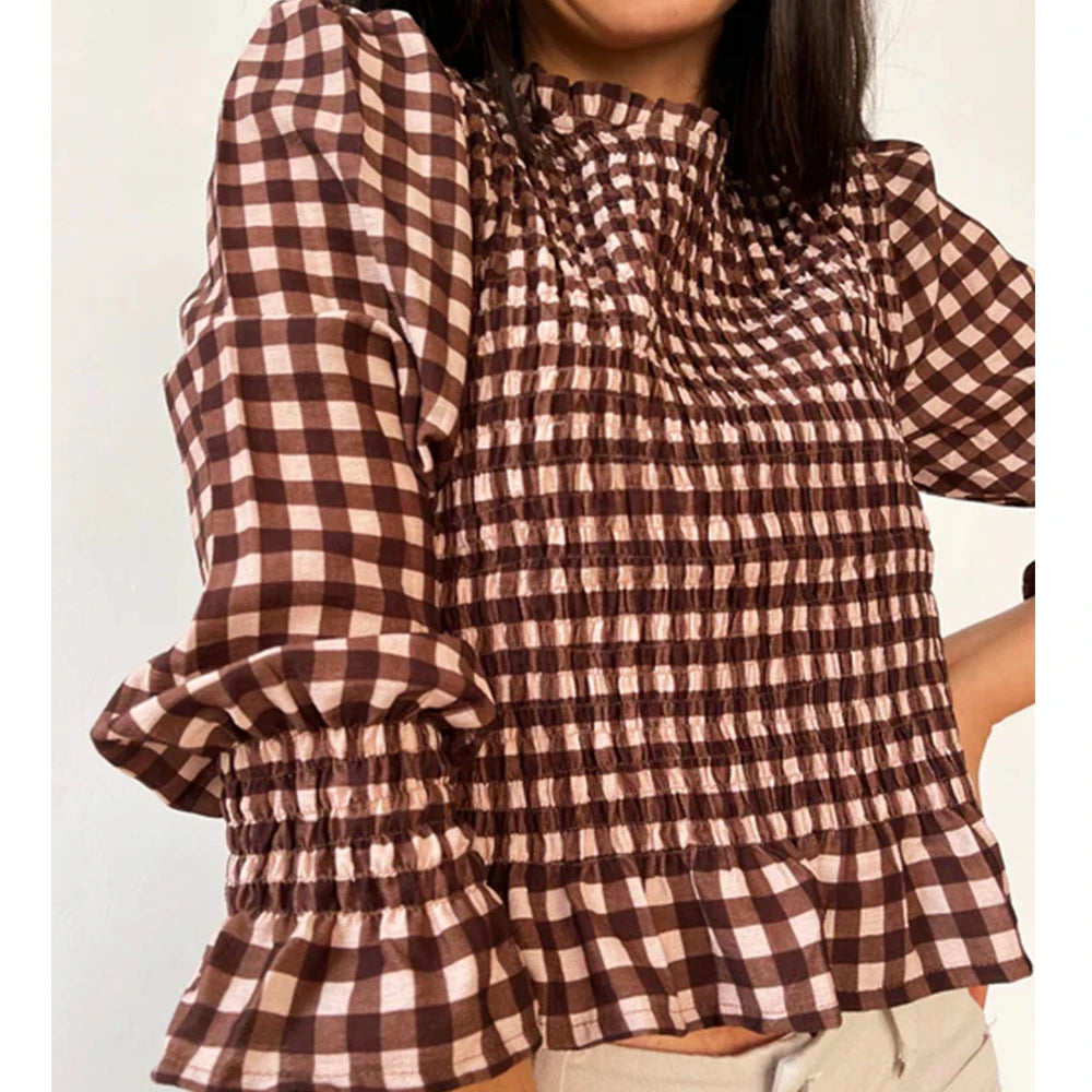 Plaid Print Long Sleeve Tee