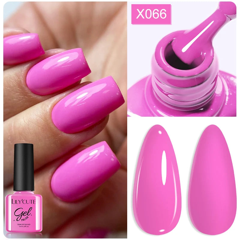 LILYCUTE 8ml Pink Dried Flower Gel Nail Polish Natural Flower Fairy Nail Art Gel Soak Off UV LED Painting Varnish For Nails DIY
