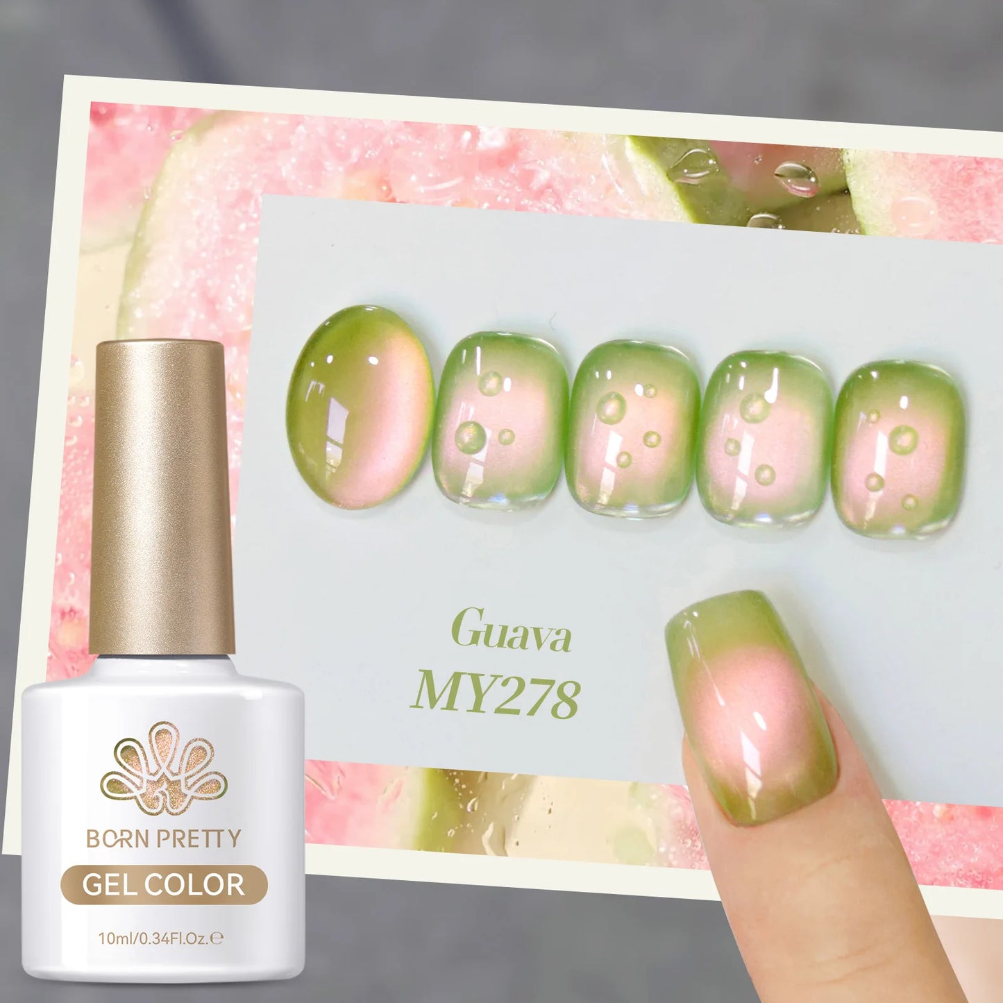BORN PRETTY 10ml Water Light Cat Magnetic Gel Nail Polish Shining Super Sliver-light Holographics Soak Off UV Gel Varnish