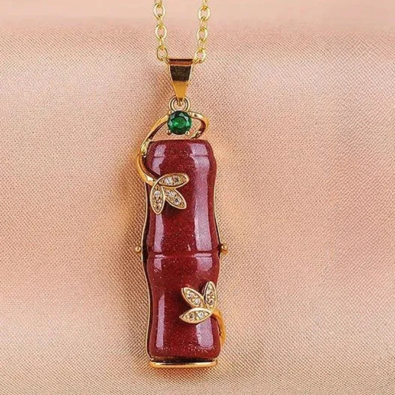 Natural 925 Silver Inlaid Purple Gold Sand Rose Pendant