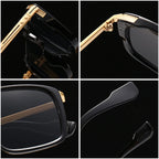 SHAUNA Retro Double Bridges Pilot Sunglasses
