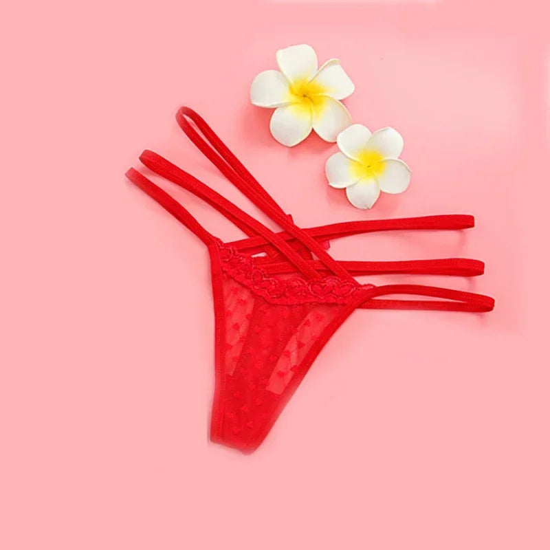Sexy Lace Thong G-Strings Female Women's Panties Seamless Low Waist Underwear Panty Bowknot Briefs Lingerie for Ladies Underpant