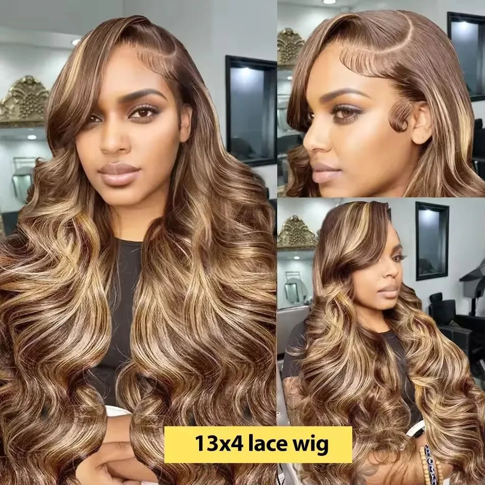 Honey Blonde Brazilian Body Wave Lace Front Wig