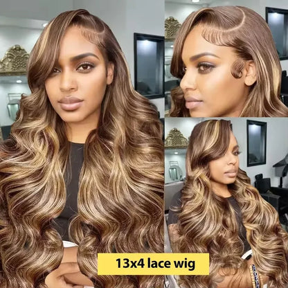 Honey Blonde Brazilian Body Wave Lace Front Wig