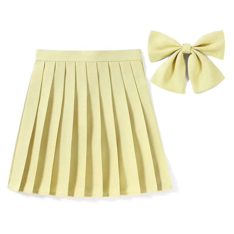 High Waist Skirt With Bowtie
