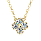 3mm Moissanite Clover Pendant Necklace