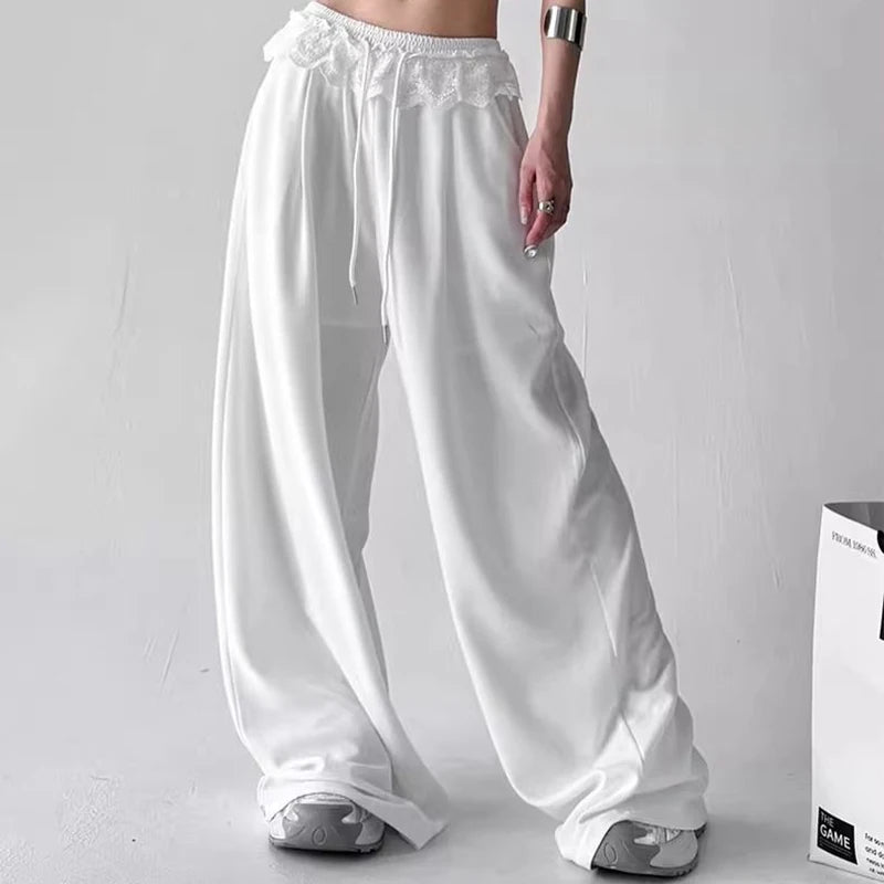 Lace Patchwork Sweatpants