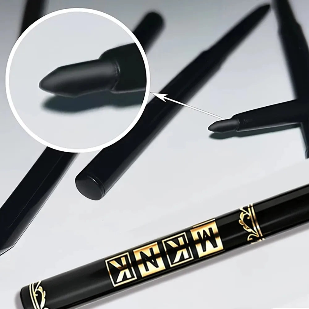 3Pcs Automatic Retractable Eyeliner Gel Pen Smooth Application High-Pigment Matte Waterproof Lasting Under Eye Glue Makeup