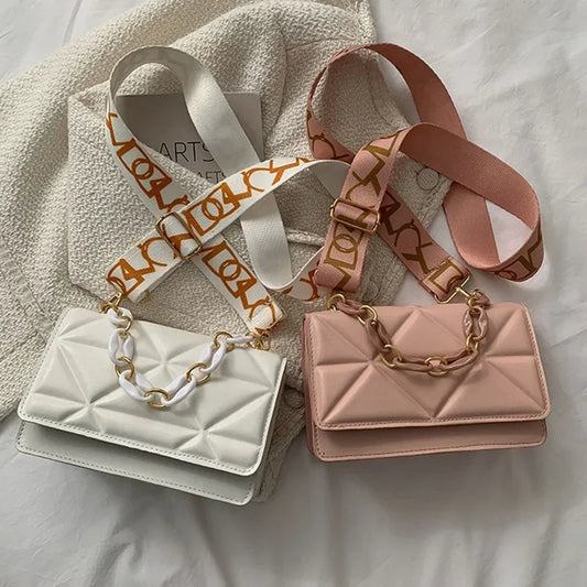 PU Leather Crossbody Clutch Flap Bag