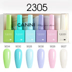 CANNI Nail Gel Polish Set Upgraded HEMA FREE Summer Nails Smooth Texture Ultra Gloss Top Coat Pigmented Gel Soak off UV LED Gel