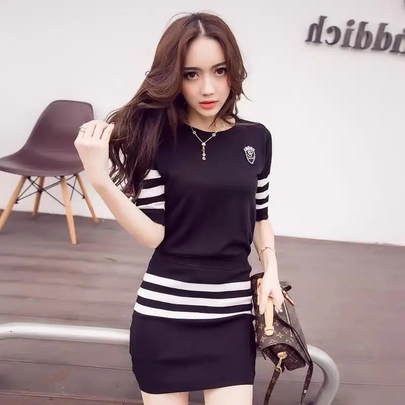 Stripe Detail Bodycon Set