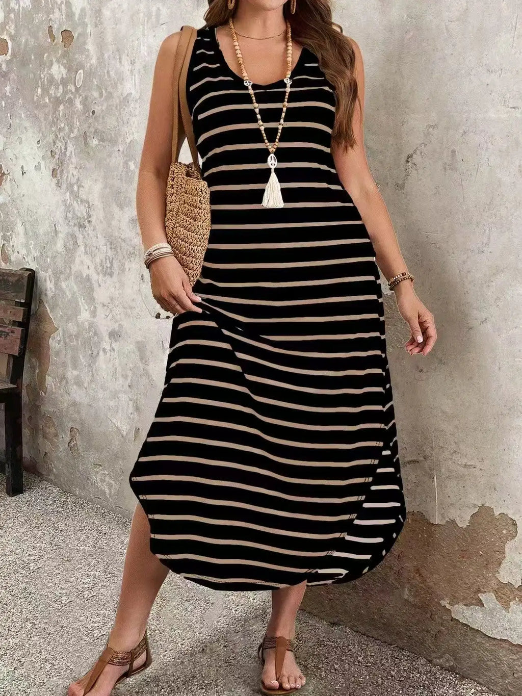 Striped Tank Maxi Dress