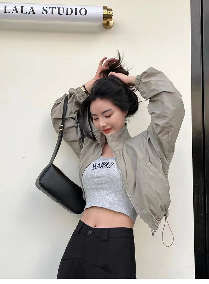 Windbreaker Cropped Jacket