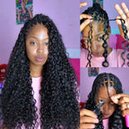 Burmese Curly Miracle Knots Crochet Human Hair For Braiding Boho Braids 100% Human Hair Extensions Feathered Human Crochet Hair