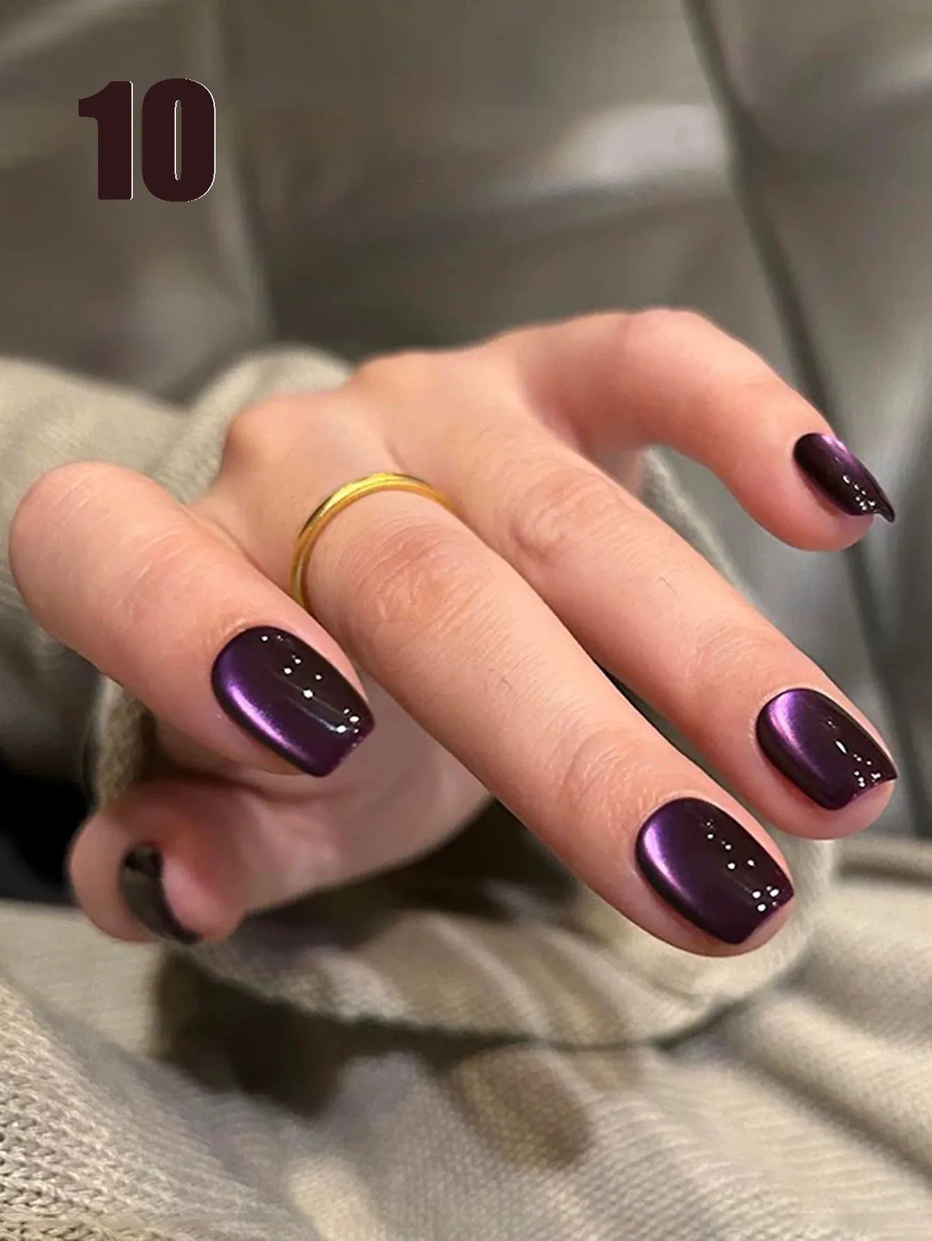 12ml 1-21pcs Brown Gold Cat Eye Gel Nail Polish