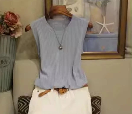 Knitted O-Neck Tank