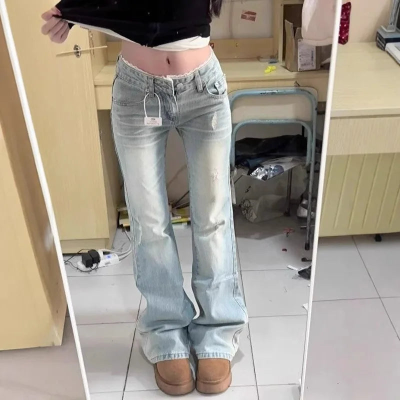 Low Waist Bell Bottom Jeans
