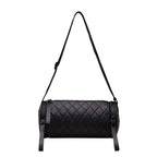 Diamond-Quilted Cylinder Bag