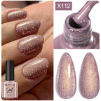 LILYCUTE 8ml Pink Dried Flower Gel Nail Polish Natural Flower Fairy Nail Art Gel Soak Off UV LED Painting Varnish For Nails DIY