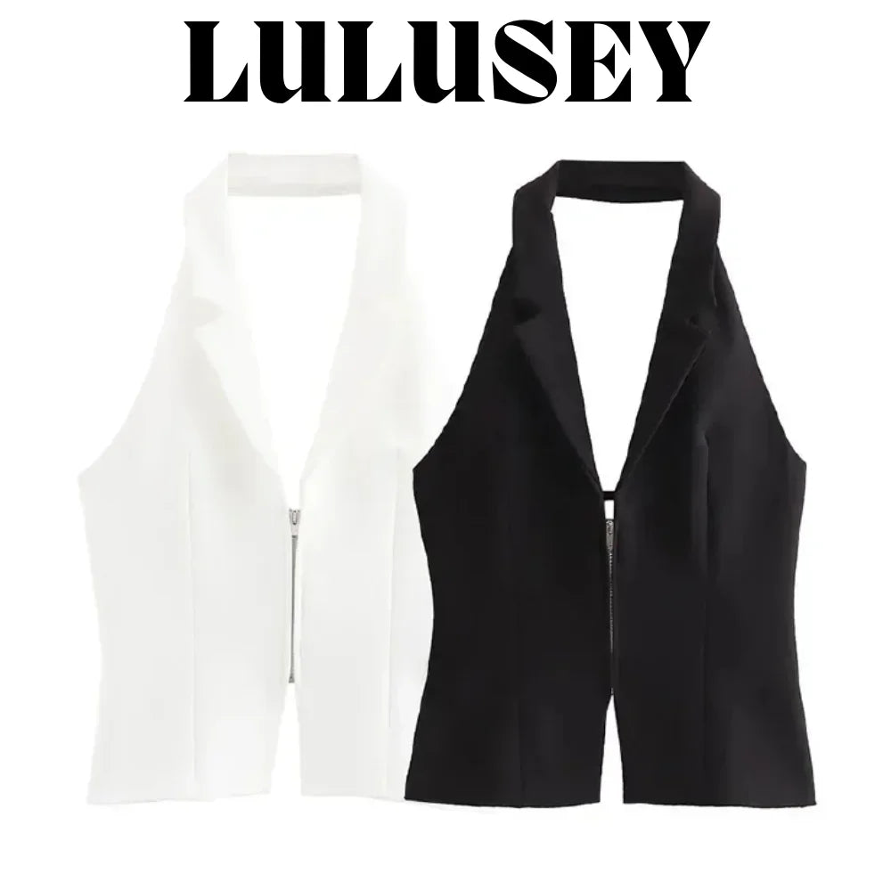 Architectural Halter Top