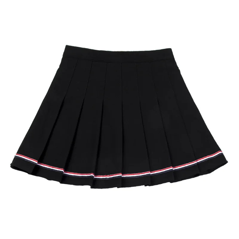 Pleated Plaid Skirt