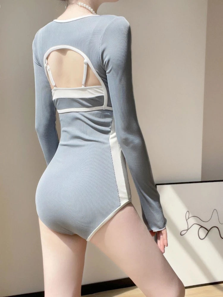 3-Piece Long Sleeve INS Simple One Piece