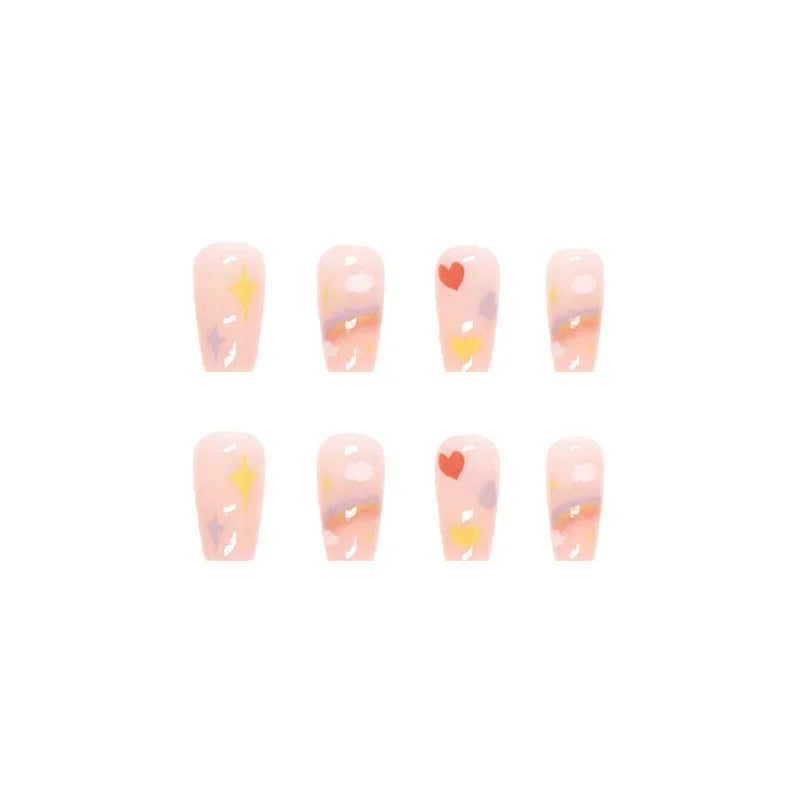24P Rainbow Fake Nail