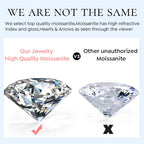 DW Luxury 0.5ct Certified Moissanite Earrings