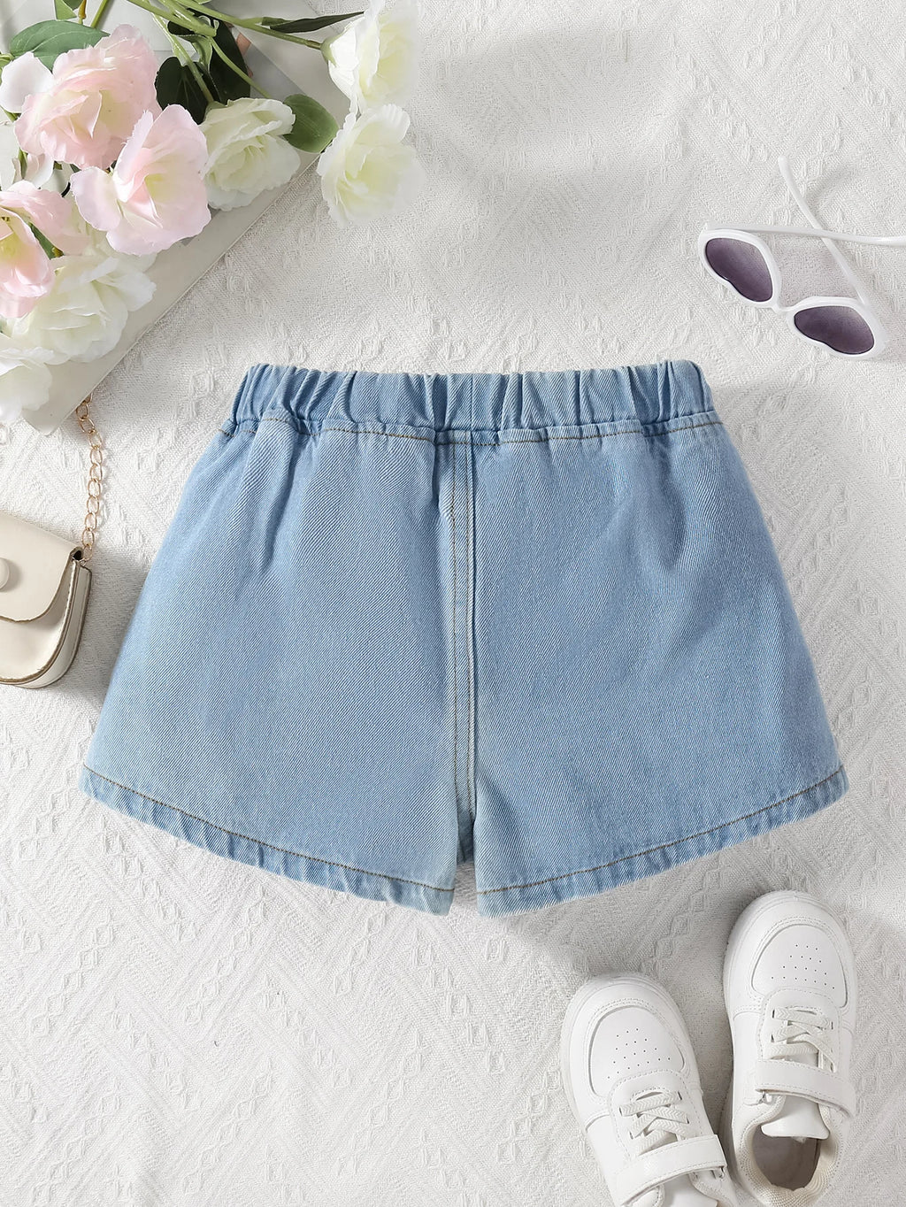 Ripped Denim Shorts