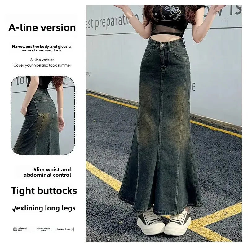 Denim Maxi Skirt