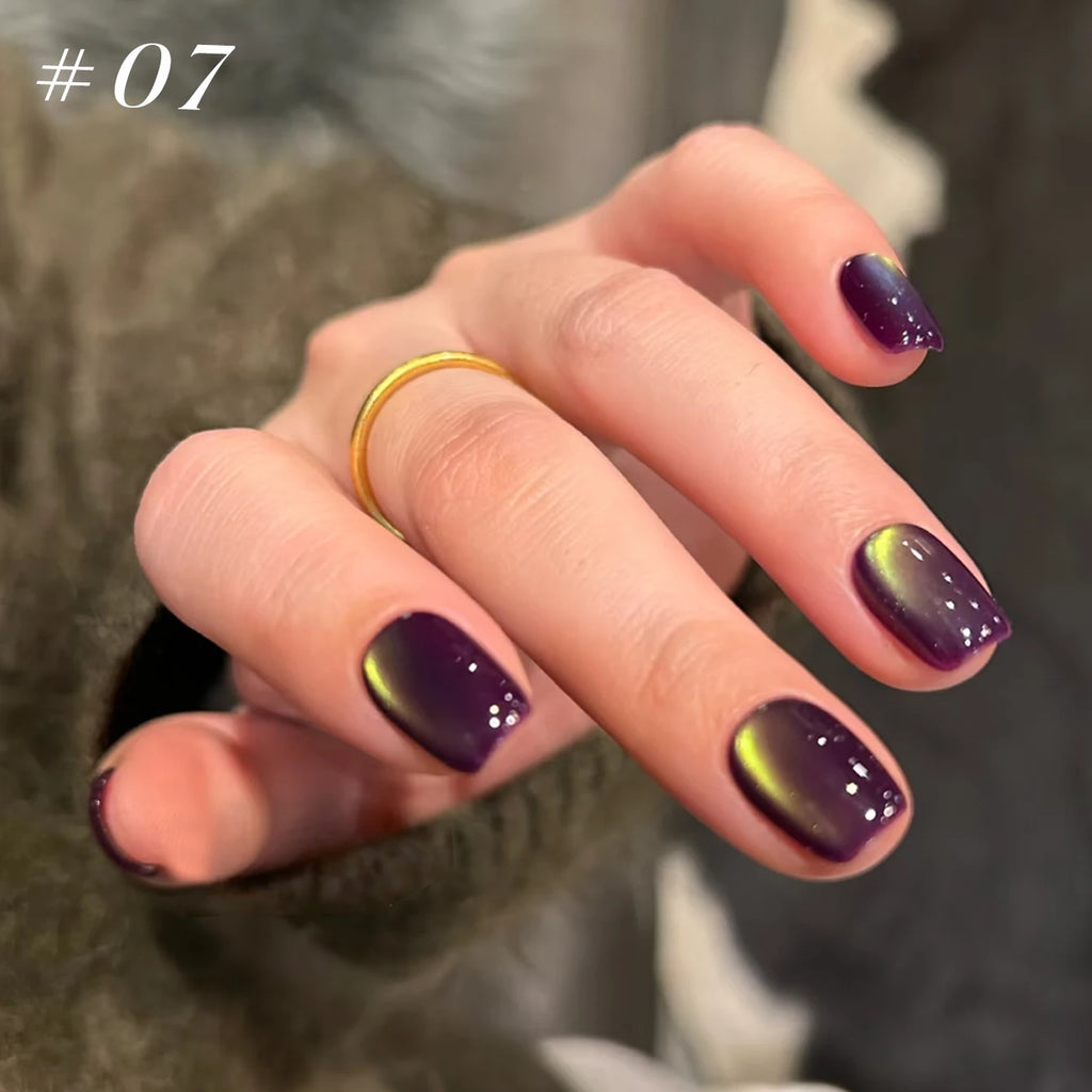 12ml 1-21pcs Brown Gold Cat Eye Gel Nail Polish