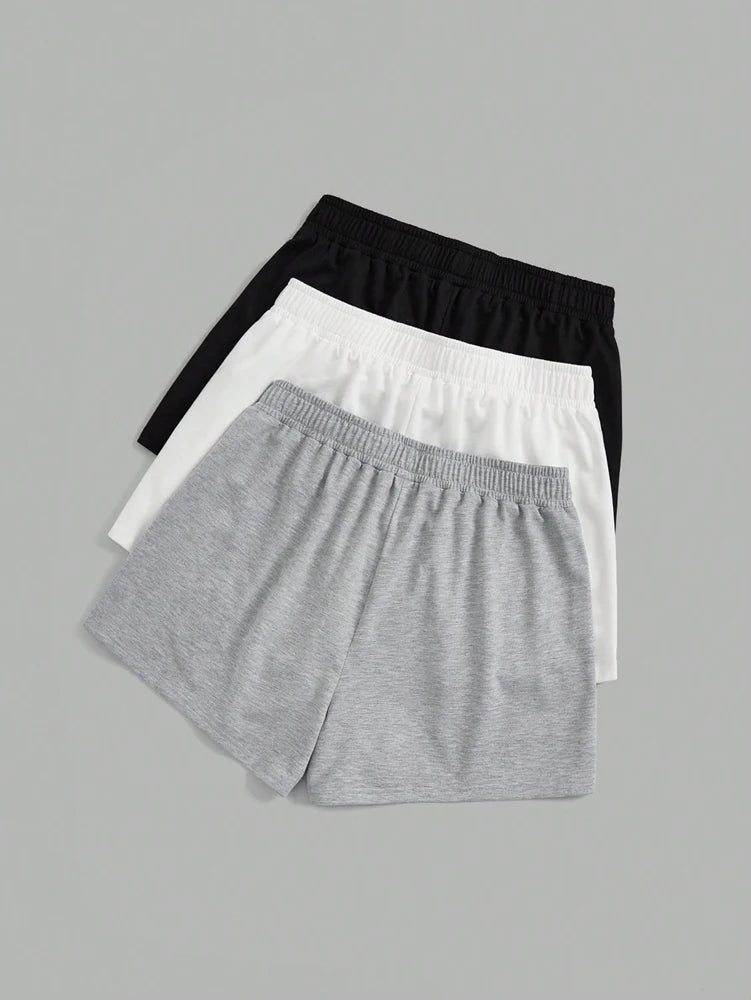 Elastic Waist Biker Shorts