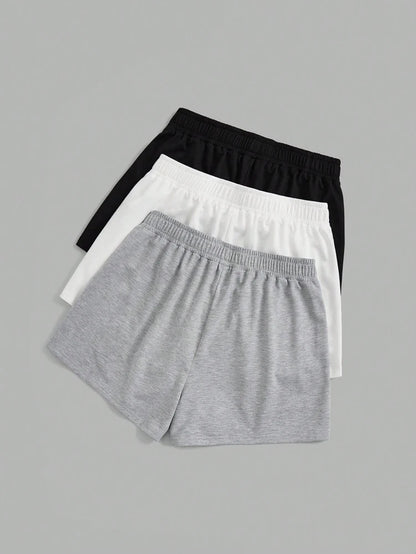 Elastic Waist Biker Shorts