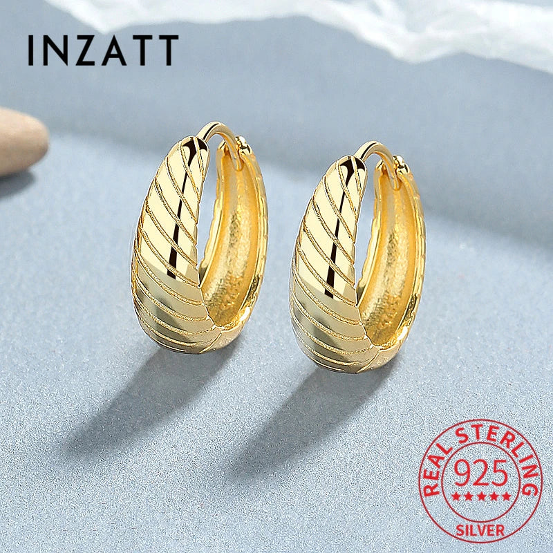925 Sterling Silver 18K Round Hoop Earrings