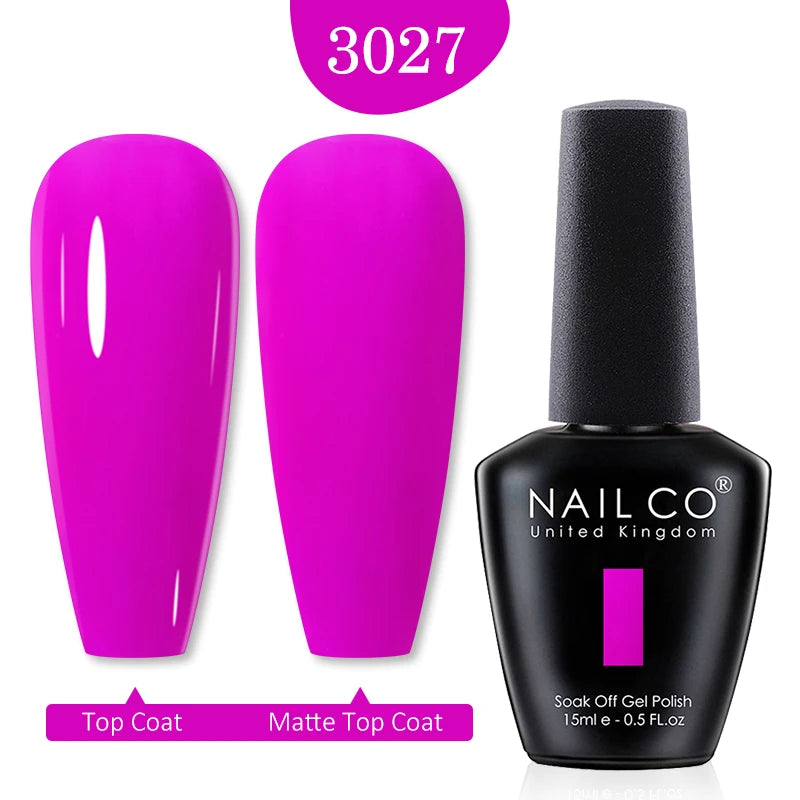 NAILCO 15ml Nail Gel Polish Winter Nude Colors Hybrid Gel Varnish Manicure UV Gel Nail Polish Primer Top Base Coat LED Nails Art