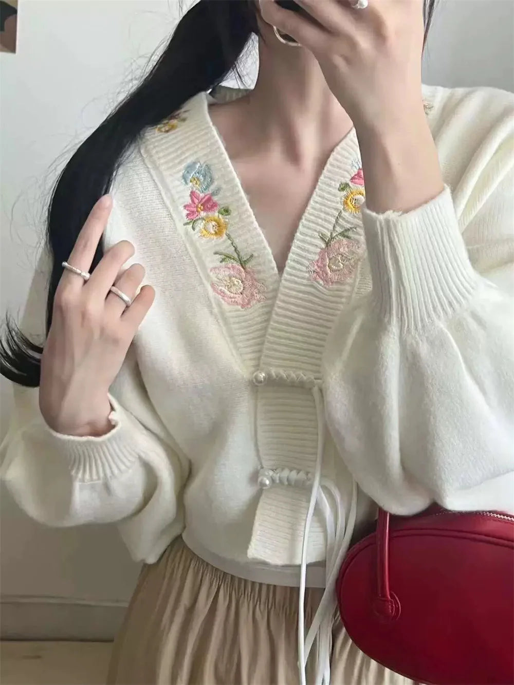 Tie Up Bow Knit Cardigan