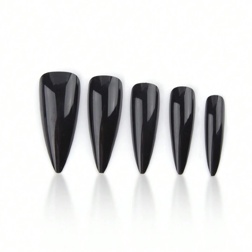 24pcs Extra Long Stiletto French Style Fake Nails