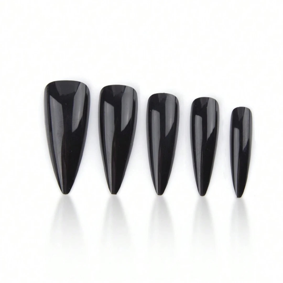 24pcs Extra Long Stiletto French Style Fake Nails