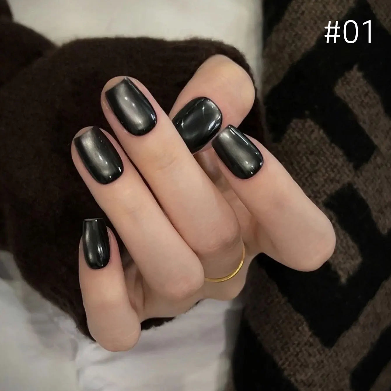 12ml 1-21pcs Brown Gold Cat Eye Gel Nail Polish