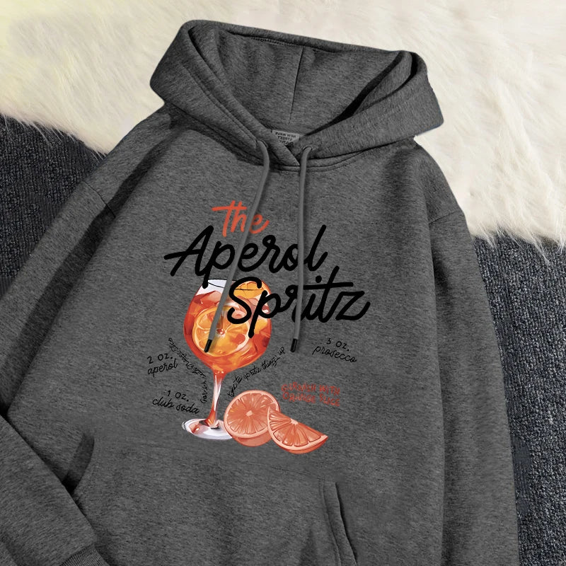 The Aperol Spritz Retro Cocktail Hoodie