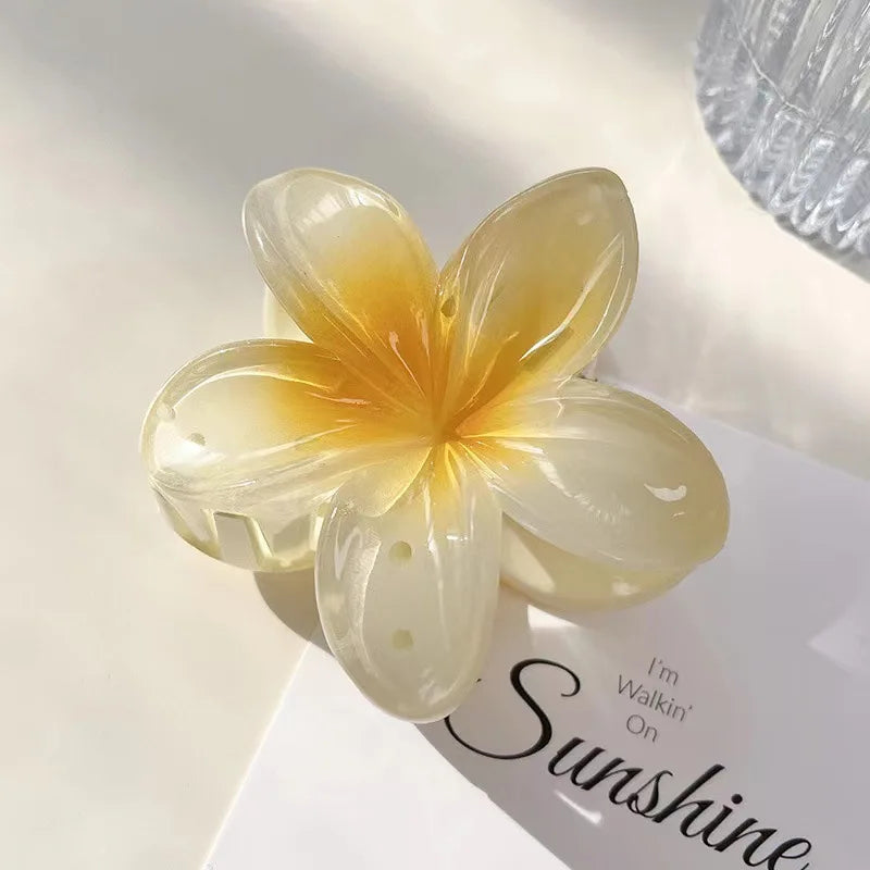 2026 New Vacation Egg Flower Hair Clips Hawaii Beach Claws Bohemian Hairpin for Girls Dopamine Y2k Hair Accessory