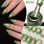 MTSSII 7ml Guava Cat Magnetic Nail Gel Polish Soft Emerald Green Nail Art Varnishes Long Lasting UV/LED Manicure for Nails DIY