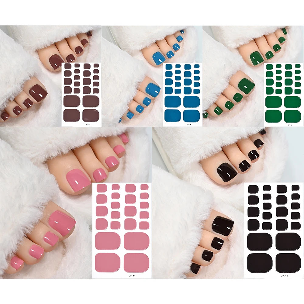 1 set 110 tips Shine Glitter Toenail Stickers