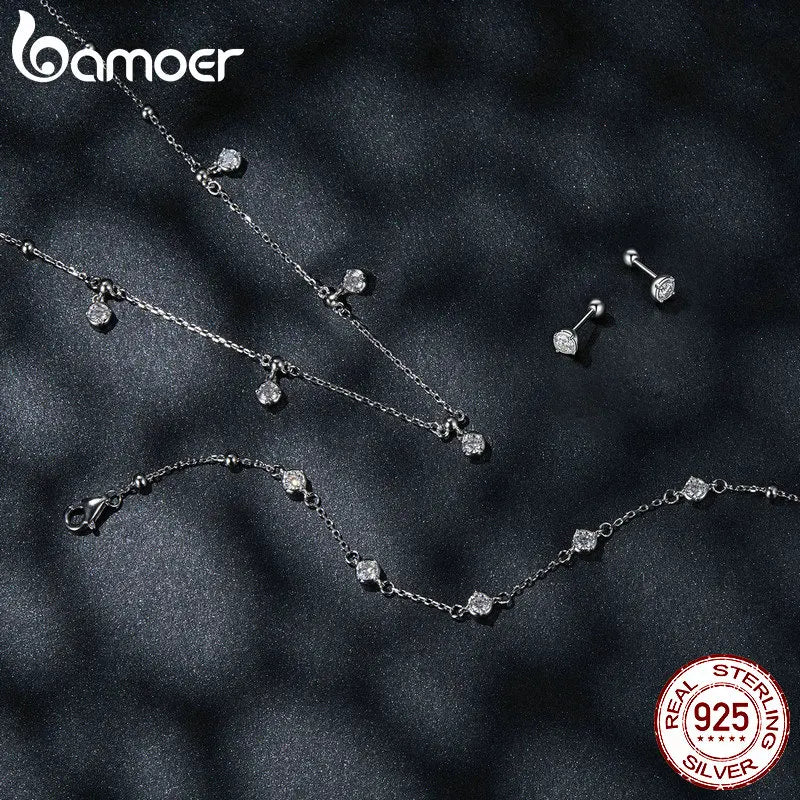 925 Sterling Silver Bezel Setting Starry Moissanite Bracelet